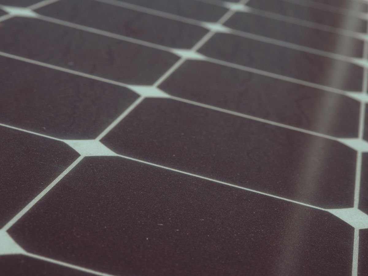 Textura de células fotovoltaicas en primer plano